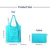 ACBSUSU Foldable reusable grocery bags, eco waterproof shopping bags, food tote bags. Fits in your pocket (5 packs) (Sky blue) view 4