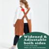 APRONNER Cross Back Plus Size Linen Aprons for Women with Pockets Blend Dress for Baking Cooking Gardening Works Brown view 3