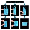 ACBSUSU Foldable reusable grocery bags, eco waterproof shopping bags, food tote bags. Fits in your pocket (5 packs) (Pink) view 2