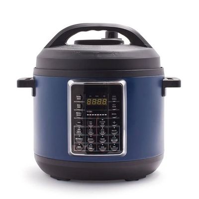 16-in-1 Nonstick 6 Quart Pressure Cooker, Slow Cooker, and More, One Touch Cooking, The Smart Release Feature Automatically Customizes Pressure, Suitable for Dining Room, Kitchen Etc, Blue