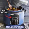 16-in-1 Nonstick 6 Quart Pressure Cooker, Slow Cooker, and More, One Touch Cooking, The Smart Release Feature Automatically Customizes Pressure, Suitable for Dining Room, Kitchen Etc, Blue view 3