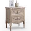 BOOMLATU Handcrafted Wood Nightstand with 2 Drawers in Distressed Vintage Nature (Nature) view 1