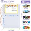 30 Pack 120 Pockets 4x6 Recipe Card Sleeves,3 Ring Binder Recipe Card Protector Pages,Double Sided 2 Pocket Refill Sheets for Recipe Book, 8.5x11 Inch Top Loading Clear Sleeve Sheets view 2