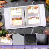 30 Pack 120 Pockets 4x6 Recipe Card Sleeves,3 Ring Binder Recipe Card Protector Pages,Double Sided 2 Pocket Refill Sheets for Recipe Book, 8.5x11 Inch Top Loading Clear Sleeve Sheets view 3