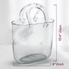 OLEEK Purse vases for Flowers (Handmade) Glass Bag vase -10 Inches- Blue for centerpieces & Fish Bowl - Handbag Unique Flower vase Decorative - Glass Handbag vases for Cute Room Decor view 3