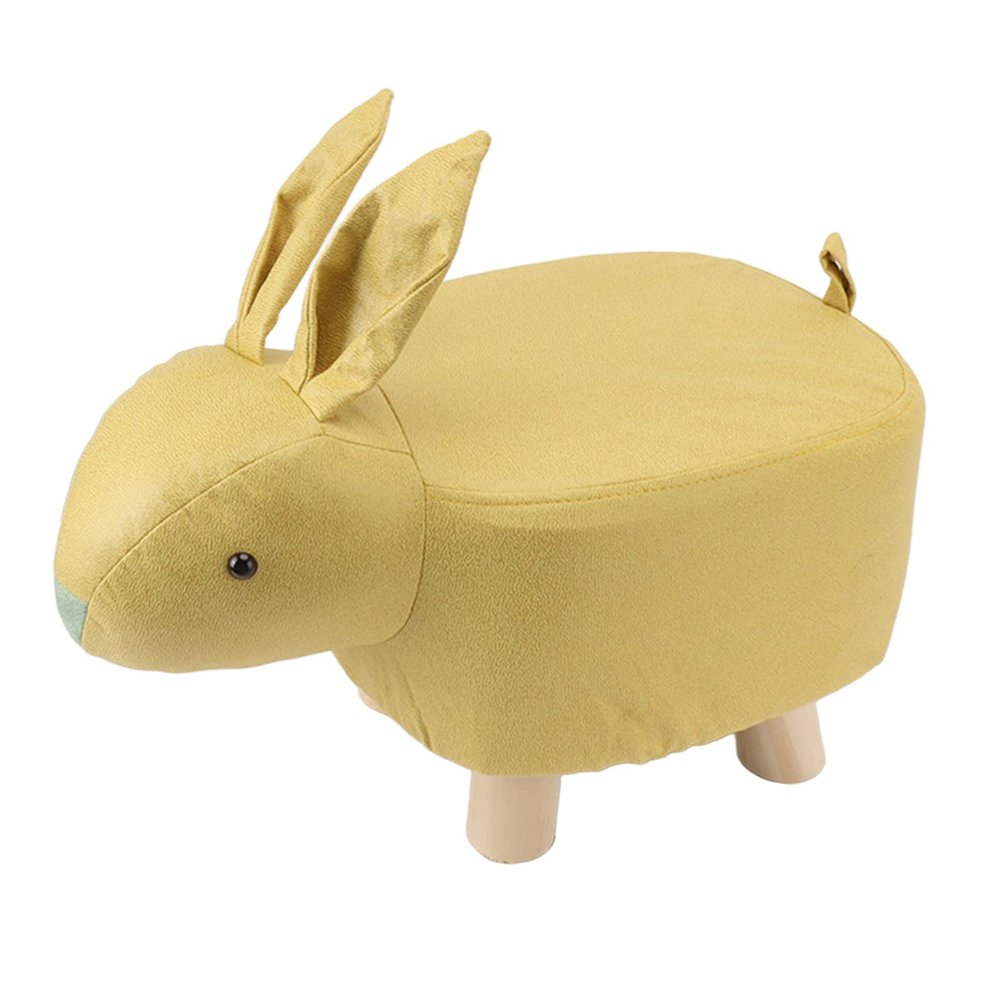 Cute Animal Footstool, Step Stool Cartoon Animal Shaped Stool Kid Home Living Room Cute Wooden Footstool for Playroom Courtyard(Green) ()