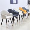 WKWKW Kitchen Light Luxury Nordic Dining Chairs Modern Living Dining Room Accent Arm Chairs Water Proof PU Leather Side Chair with Metal Legs(White+Blue) view 2