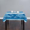 BOBOWUNY Blue Dolphin Square/Round Tablecloths 60x60, Summer Beach Coastal Sea Wave Nautical Table Cloth Table Cover Indoor/Outdoor Tabletop Decor for Wedding Holiday Party Dinner Baby Shower view 2