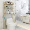 Fadiadem Bathroom Organizer Over The Toilet Storage, Freestanding Above Toilet Rack with Hooks and Toilet Paper Rack, Bathroom Shelves Over Toilet Shelf, Bathroom Space Saver Metal Shelving Unit view 3