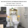 Fadiadem Bathroom Organizer Over The Toilet Storage, Freestanding Above Toilet Rack with Hooks and Toilet Paper Rack, Bathroom Shelves Over Toilet Shelf, Bathroom Space Saver Metal Shelving Unit view 4