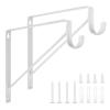 2 Pack Heavy Duty Closet Rod Brackets Holder 11 x 11 x 1 Inch, White Closet Rod Support Bracket Steel Closet Rod Holders for Hanging Clothes, Wall Mounted Shelf and Rod Support Brackets with Screws view 1