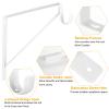 2 Pack Heavy Duty Closet Rod Brackets Holder 11 x 11 x 1 Inch, White Closet Rod Support Bracket Steel Closet Rod Holders for Hanging Clothes, Wall Mounted Shelf and Rod Support Brackets with Screws view 3