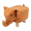 Animal Footstools, Lovely Cartoon Foot Stool Innovative Elephant Upholstered Footstool and Ottomans for Nursery Bedroom Play Room (Orange) view 1