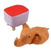 Animal Footstools, Lovely Cartoon Foot Stool Innovative Elephant Upholstered Footstool and Ottomans for Nursery Bedroom Play Room (Orange) view 2