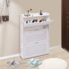 3-Tier Shoe Cabinet Modern Entryway Hallway Shoe Storage Organizer Living Room Multifunctional Shoe Stand Rack for Slippers Heels Boots,11lbs Loading Per Tier (27.5x6.7x42.9in) view 2