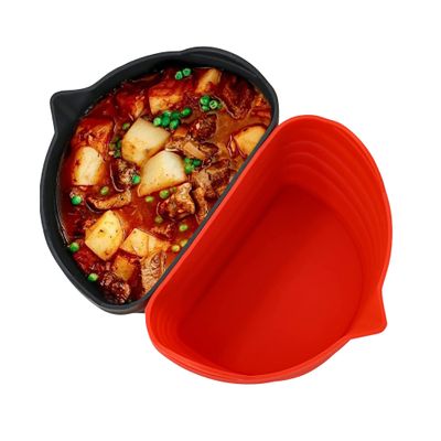 2 Pack Silicone Slow Cooker Divider Liner 6 QT, Reusable & Leakproof Divider Insert, Dishwasher Safe Cooking Liner