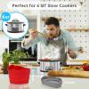 2 Pack Silicone Slow Cooker Divider Liner 6 QT, Reusable & Leakproof Divider Insert, Dishwasher Safe Cooking Liner view 2