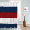 Anzona Red Blue White Waterproof Shower Curtains Set - Stall 48 x 72 Inch, Rustic Barn Wood Grain Retro Farm Polyester Fabric Bathroom Curtain with 12 Hooks, Bathroom Accessories, 1 Panel view 4