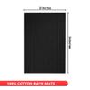Ample Decor 100% Cotton Bath Mats 34 x 20 Inches, Quick Dry, 1350 GSM Banded Border Shower Bathroom Floor Mat, Not Bathroom Rug - Black Pack of 6 view 3