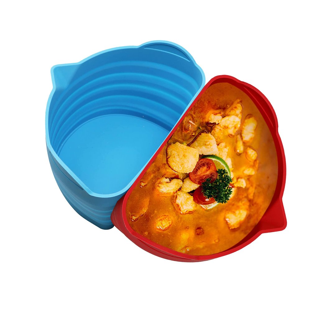 2 Pack Silicone Slow Cooker Divider Liner 6 QT, Reusable & Leakproof Divider Insert, Dishwasher Safe Cooking Liner