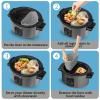 2 Pack Silicone Slow Cooker Divider Liner 6 QT, Reusable & Leakproof Divider Insert, Dishwasher Safe Cooking Liner view 4