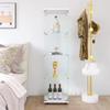 TehRecBT 4-Shelf Glass Display Cabinet, 64 inch Curio Cabinet Collection Display Case with Glass Door, Tempered Glass Floor Standing Bookshelf Storage Cabinet for Living Room, Bedroom view 1