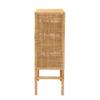Baxton Studio Vivan Brown Rattan and Mahogany Wood 3-Shelf Storage Cabinet view 4