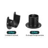 uxcell 1.28'' Dia Stainless Steel Closet Pole Sockets Closet End Supports Flange Rod Set with Screws for Bathroom Curtain, Set of 4, Black view 3
