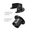 uxcell 1.28'' Dia Stainless Steel Closet Pole Sockets Closet End Supports Flange Rod Set with Screws for Bathroom Curtain, Set of 4, Black view 4