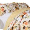 Benjara Kelsa 3 Piece Queen Quilt Set with 2 Pillow Shams and Cotton Fill, Gold view 3