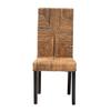 Baxton Studio Laymi Dark Brown Mahogany Wood and Banana Fiber Dining Chair view 4