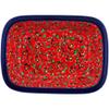 Polmedia Polish Pottery Rectangular Baker UNIKAT - Savvy Scarlet Pattern Handmade in Boleslawiec Poland by Ceramika Artystyczna + Certificate of Authenticity view 2