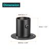 uxcell 1'' Dia Stainless Steel Pole Sockets Flange Rod Holder Bracket Support with Screws for Bathroom Closet Curtain, Set of 8, Black view 2