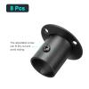 uxcell 1'' Dia Stainless Steel Pole Sockets Flange Rod Holder Bracket Support with Screws for Bathroom Closet Curtain, Set of 8, Black view 3