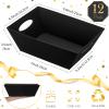 Thenshop 44 Pcs Empty Gift Basket Bulk,Basket Gifts, Black, Solid view 2