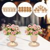 10pcsgold Vases for Centerpieces Metal Wedding Flower Centerpiece Vase for Tables Small Pedestal Decoration Vase for Wedding, Birthday, Ceremony,Christmas, Home Decor (3.9Inch Tall) view 4