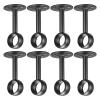 uxcell Curtain Rod Closet Holders, 1'' Stainless Steel Wardrobe Pipe Lever Bracket, Ceiling Brackets Holder, Black 8Pcs view 1