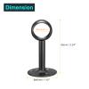 uxcell Curtain Rod Closet Holders, 1'' Stainless Steel Wardrobe Pipe Lever Bracket, Ceiling Brackets Holder, Black 8Pcs view 2