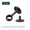 uxcell Curtain Rod Closet Holders, 1'' Stainless Steel Wardrobe Pipe Lever Bracket, Ceiling Brackets Holder, Black 8Pcs view 3