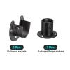 uxcell 1'' Dia Stainless Steel Closet Pole Sockets Closet End Supports Flange Rod Set for Bathroom Curtain, Set of 4, Black view 3