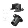 uxcell 1'' Dia Stainless Steel Closet Pole Sockets Closet End Supports Flange Rod Set for Bathroom Curtain, Set of 4, Black view 4
