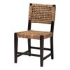 Baxton Studio Alise Dark Brown Mahogany Wood and Banana Fiber Dining Chair view 1