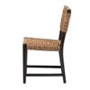 Baxton Studio Alise Dark Brown Mahogany Wood and Banana Fiber Dining Chair view 3