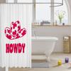 Feelyou Printed Bath Curtain Western Hat Pattern Shower Curtain for Kids Boys Children Pink Cowgirl Bathroom Shower Curtain Set Abstract West Kids Bathroom Accessories 72"x78" view 3