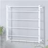 Ribbon Holder Organizer Display Stand Wall Mount Ribbon Holder Stand Black White, Square Metal 4 Layer Versatile Storage Organizer for Wrapping Paper Silk Scarf, Flower Shop Craft Room Gift Shops ( Co view 1