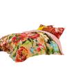 Benjara Dahl 3 Piece King Quilt Set, 2 Pillow Shams, Polyester Fill, Multicolor view 2