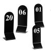 V3VOGUE Table Numbers 1-20 Black Acrylic Restaurant Table Numbers Cards Digital Signs - Lightweight and Easy to Clean - Stackable Table Number Signs for Bar Party Banquets Cafs view 1