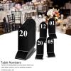 V3VOGUE Table Numbers 1-20 Black Acrylic Restaurant Table Numbers Cards Digital Signs - Lightweight and Easy to Clean - Stackable Table Number Signs for Bar Party Banquets Cafs view 2