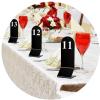V3VOGUE Table Numbers 1-20 Black Acrylic Restaurant Table Numbers Cards Digital Signs - Lightweight and Easy to Clean - Stackable Table Number Signs for Bar Party Banquets Cafs view 4