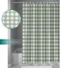 Sage Green Buffalo Plaid Shower Curtain Set - 72" x 78" Washable Bathtub Curtain with 12 Hooks, Farmhouse Green White Checkered Waterproof Fabric Stall Shower Curtains for Bathroom/Bathtub Dcor view 4